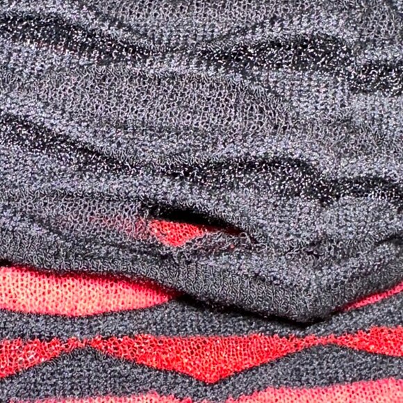 Women's Missoni Half Sleeve Ombre Woven Orange Red Black Dress Dressy - Picture 7 of 8